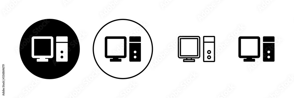 Computer icon vector. computer monitor sign and symbol Computer icon vector. computer monitor sign and symbol