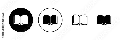 Book icon vector. open book sign and symbol. ebook icon