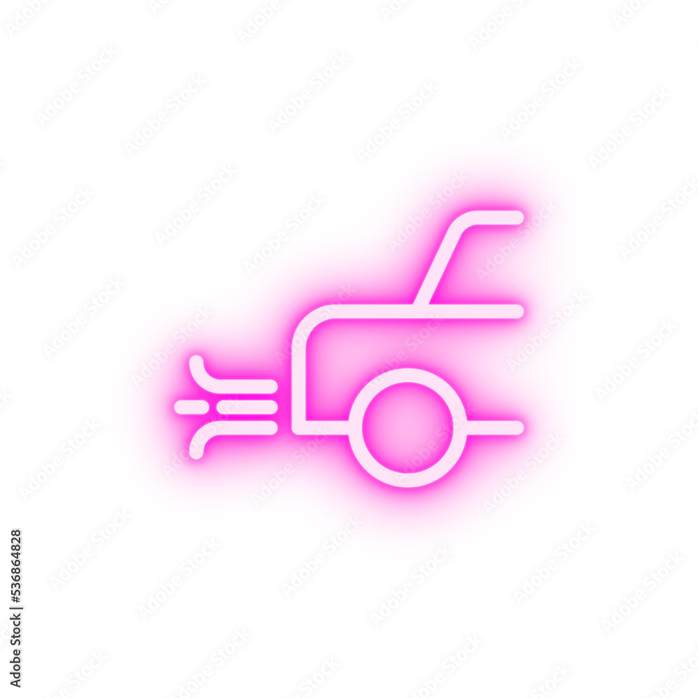 Car smoke line vector neon icon Car smoke line vector neon icon
