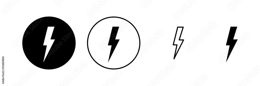 Lightning icon vector. electric sign and symbol. power icon. energy sign Lightning icon vector. electric sign and symbol. power icon. energy sign