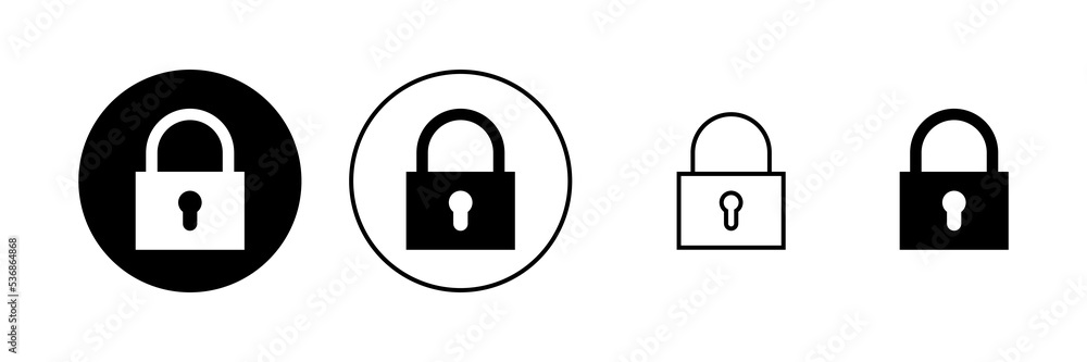 Lock icon vector. Padlock sign and symbol. Encryption icon. Security symbol Lock icon vector. Padlock sign and symbol. Encryption icon. Security symbol