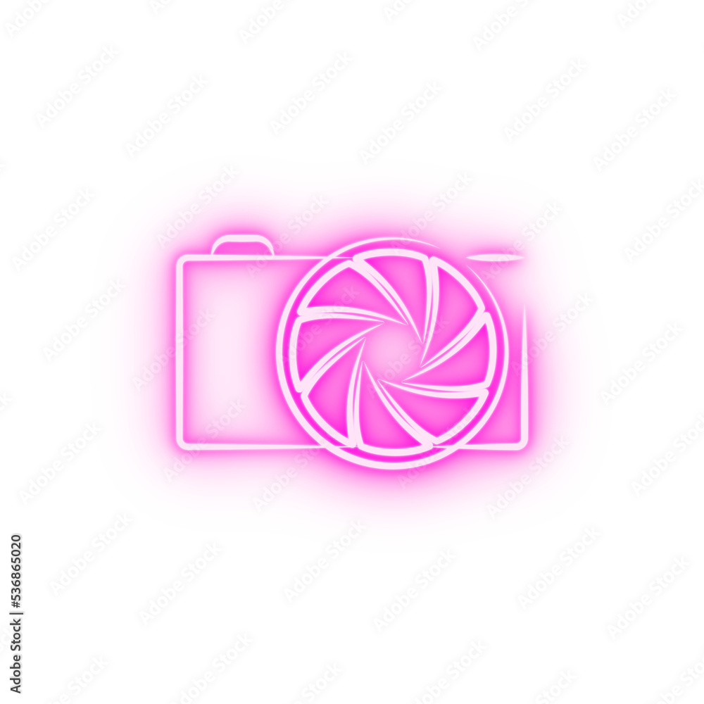 camera outine logo style neon icon camera outine logo style neon icon