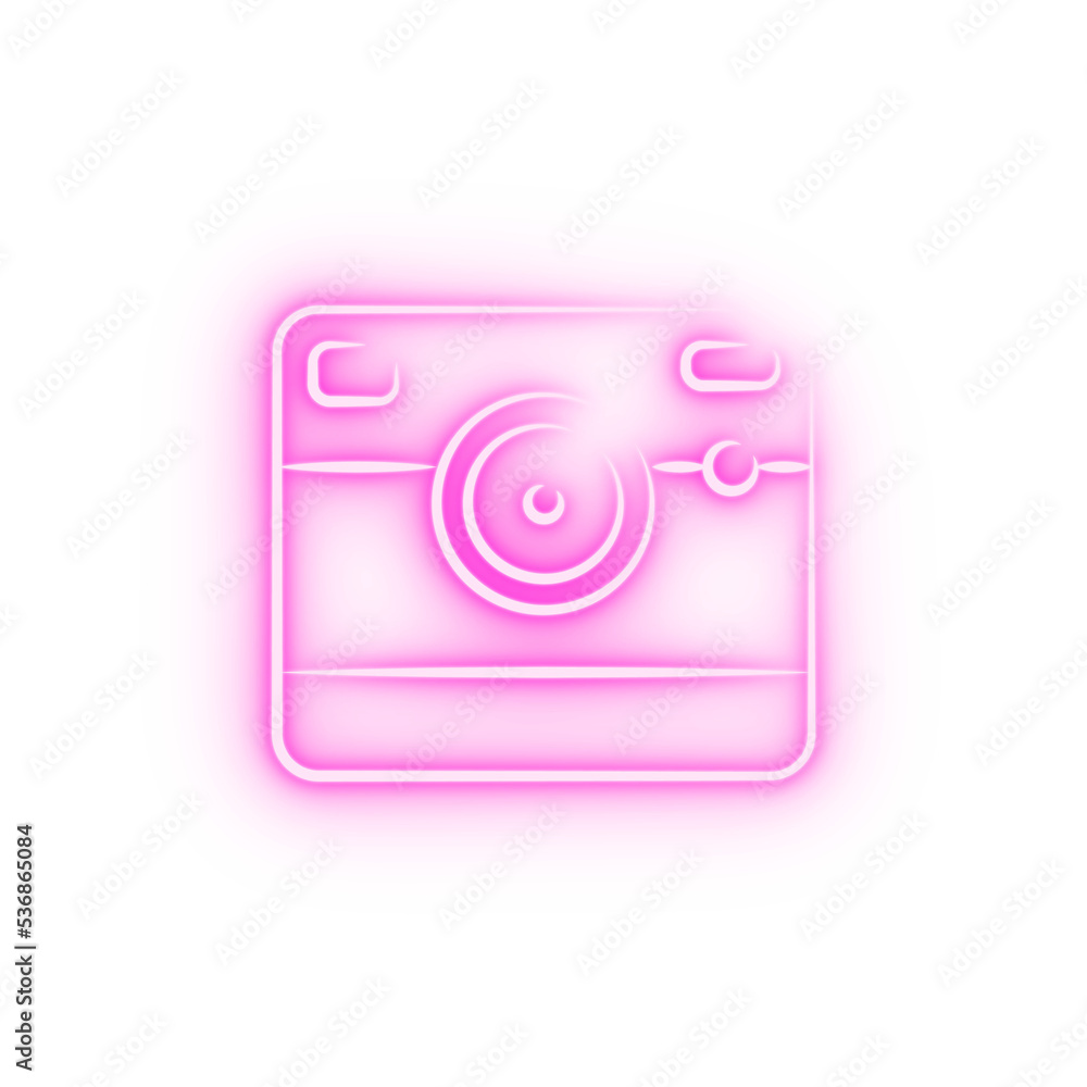 camera outine logo style neon icon camera outine logo style neon icon