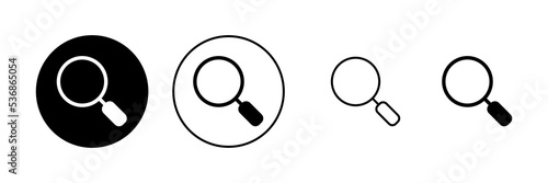 Search icon vector. search magnifying glass sign and symbol