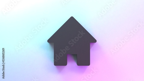 House icon. 3d render illustration.