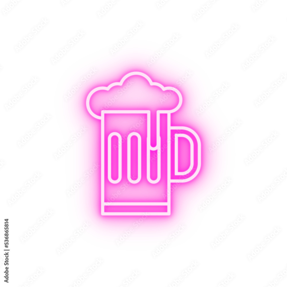 ale beer Ireland neon icon ale beer Ireland neon icon