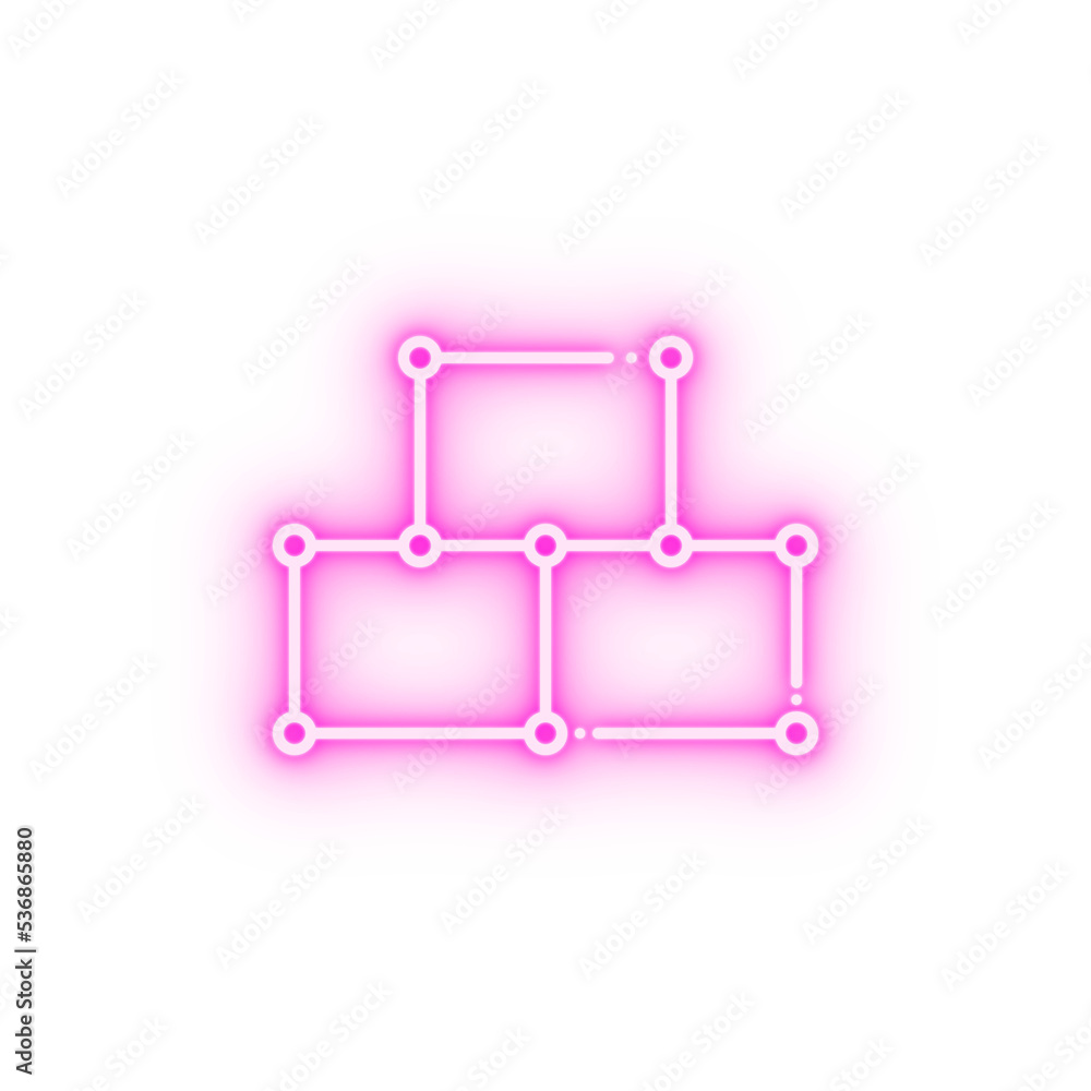 connect internet technology neon icon connect internet technology neon icon