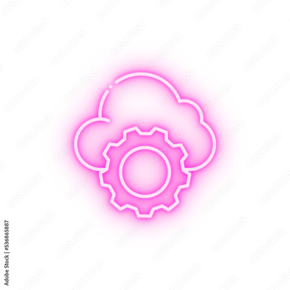 cloud computing internet technology neon icon cloud computing internet technology neon icon