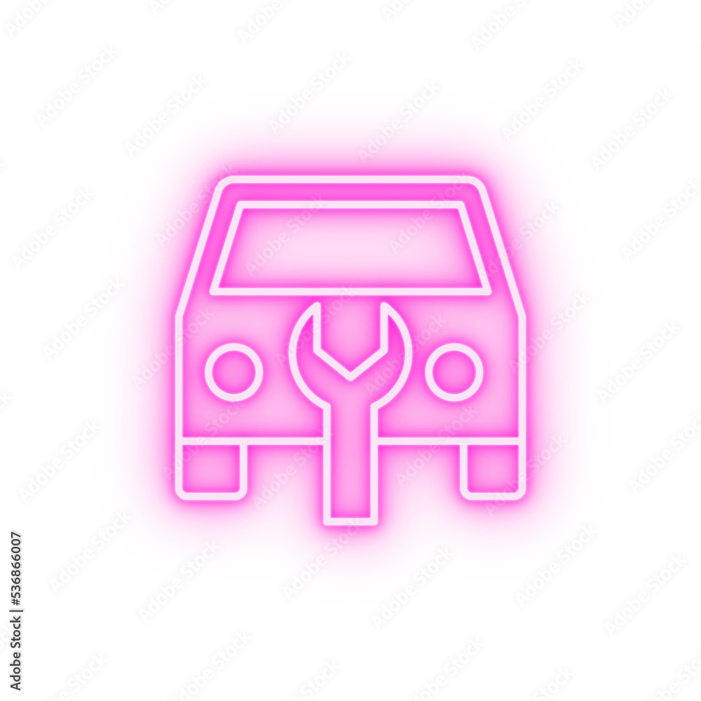 car insurance vehicle neon icon car insurance vehicle neon icon