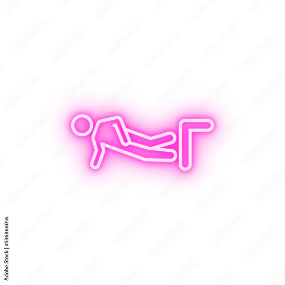 human fall insurance neon icon human fall insurance neon icon