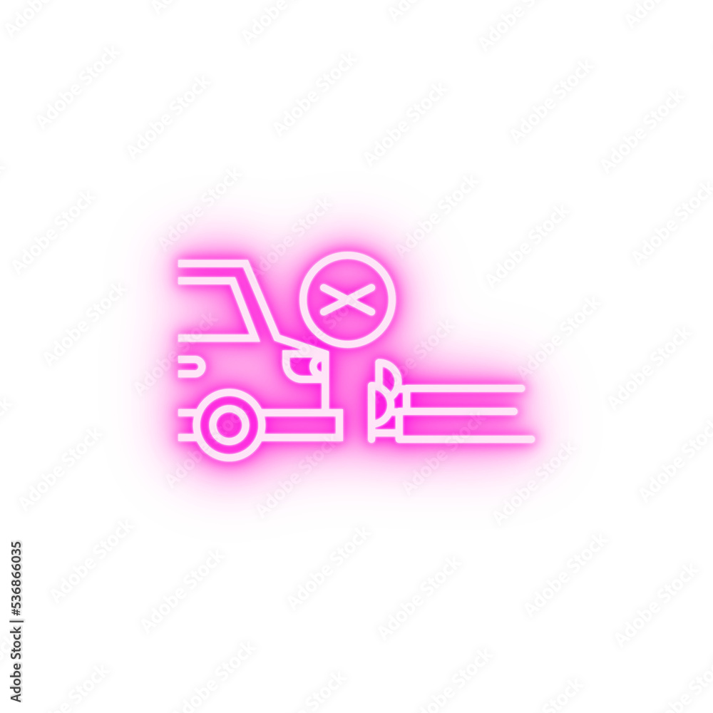 insurance accident death car crash neon icon