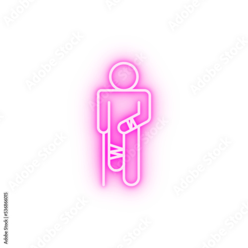 beaten insurance medical neon icon