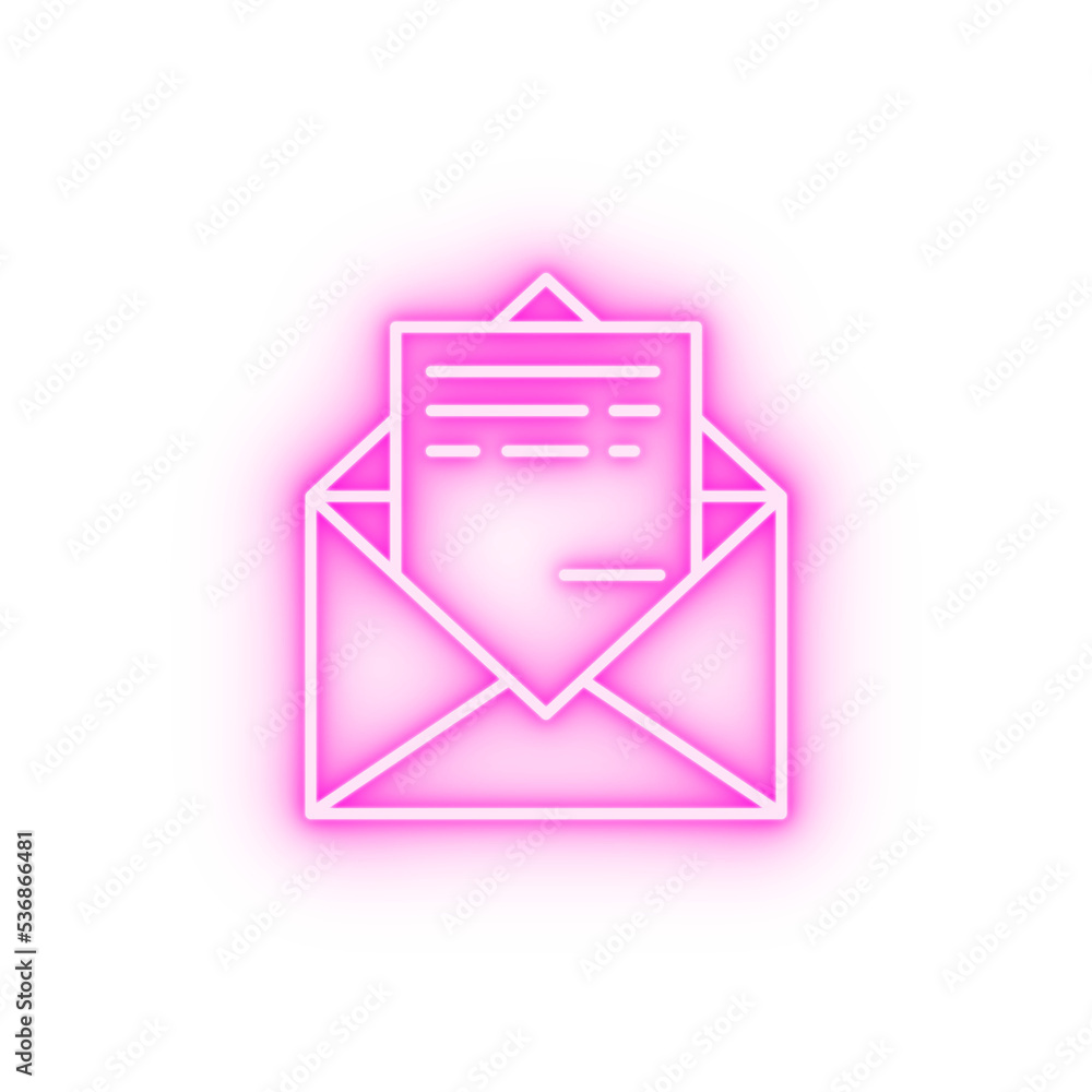 Send mail neon icon Send mail neon icon