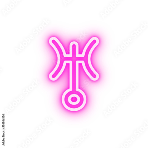 Symbol Uranus neon icon