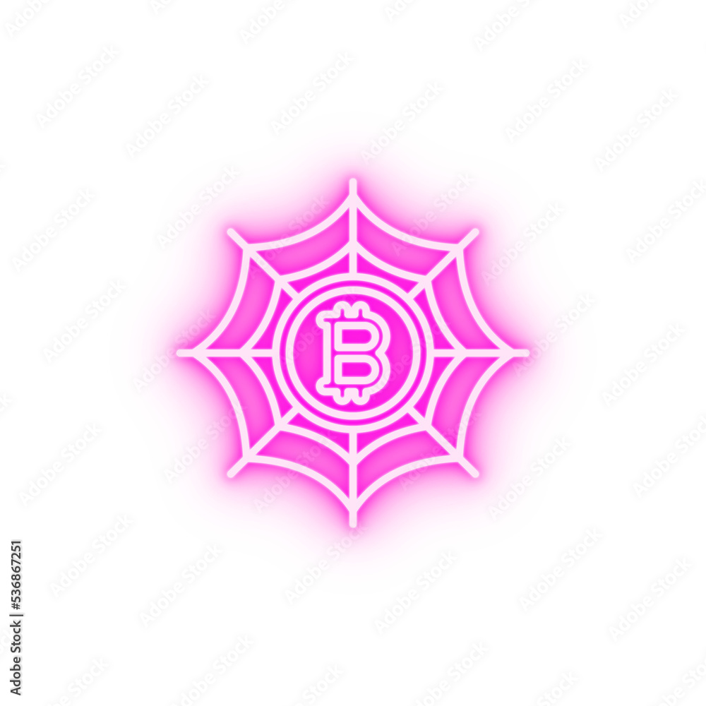 bitcoin  web neon icon