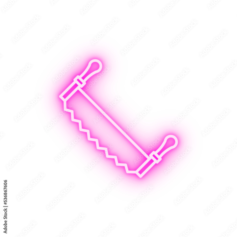 Carpentry crosscut line vector neon icon Carpentry crosscut line vector neon icon