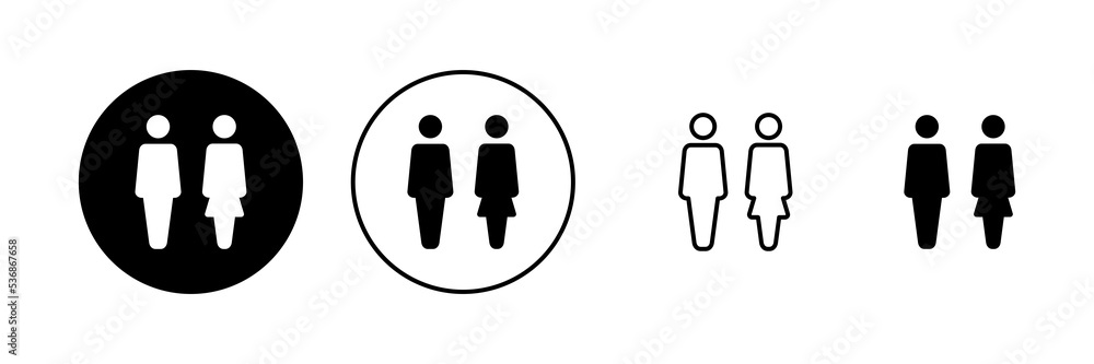 Man and woman icon vector. male and female sign and symbol. Girls and boys Man and woman icon vector. male and female sign and symbol. Girls and boys