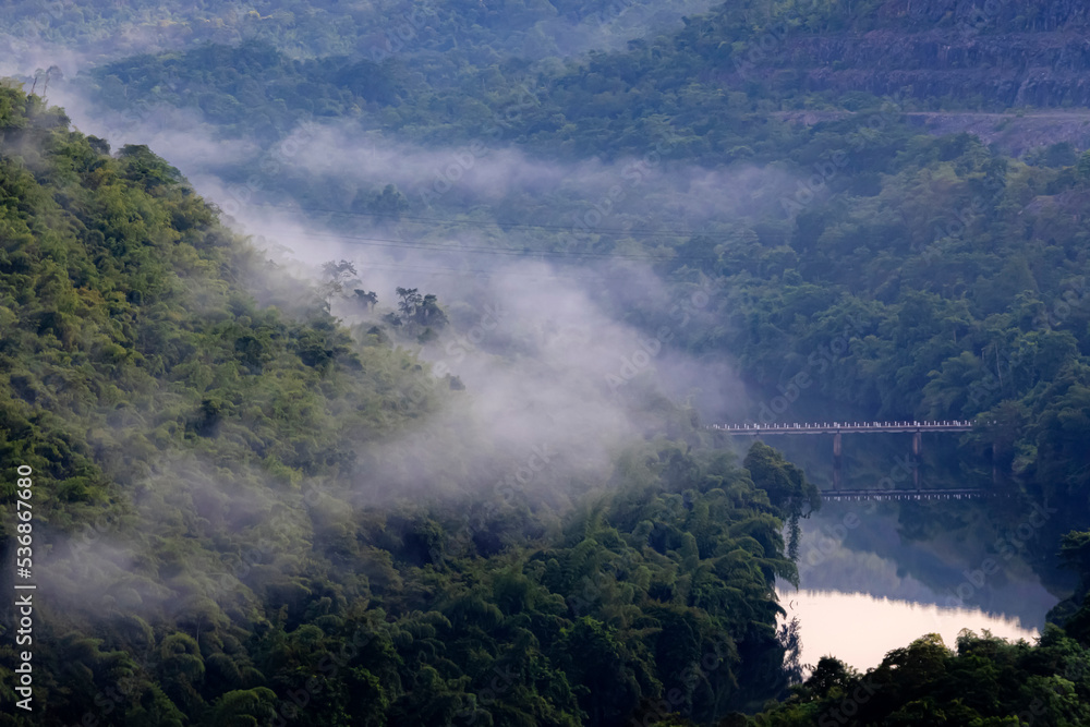 View of nature on the top of Dam in Thailand. View of nature on the top of Dam in Thailand.