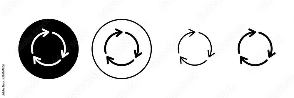 Recycle icon vector. Recycling sign and symbol. Recycle icon vector. Recycling sign and symbol.