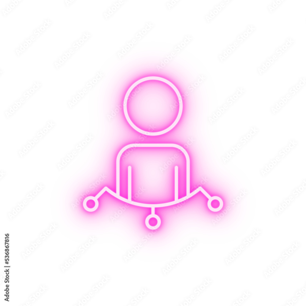 employee performance line neon icon employee performance line neon icon