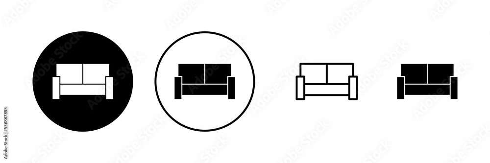 Sofa icon vector. sofa sign and symbol. furniture icon Sofa icon vector. sofa sign and symbol. furniture icon