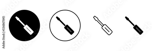 Screwdriver icon vector.tools sign and symbol