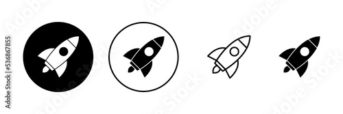 Rocket icon vector. Startup sign and symbol. rocket launcher icon