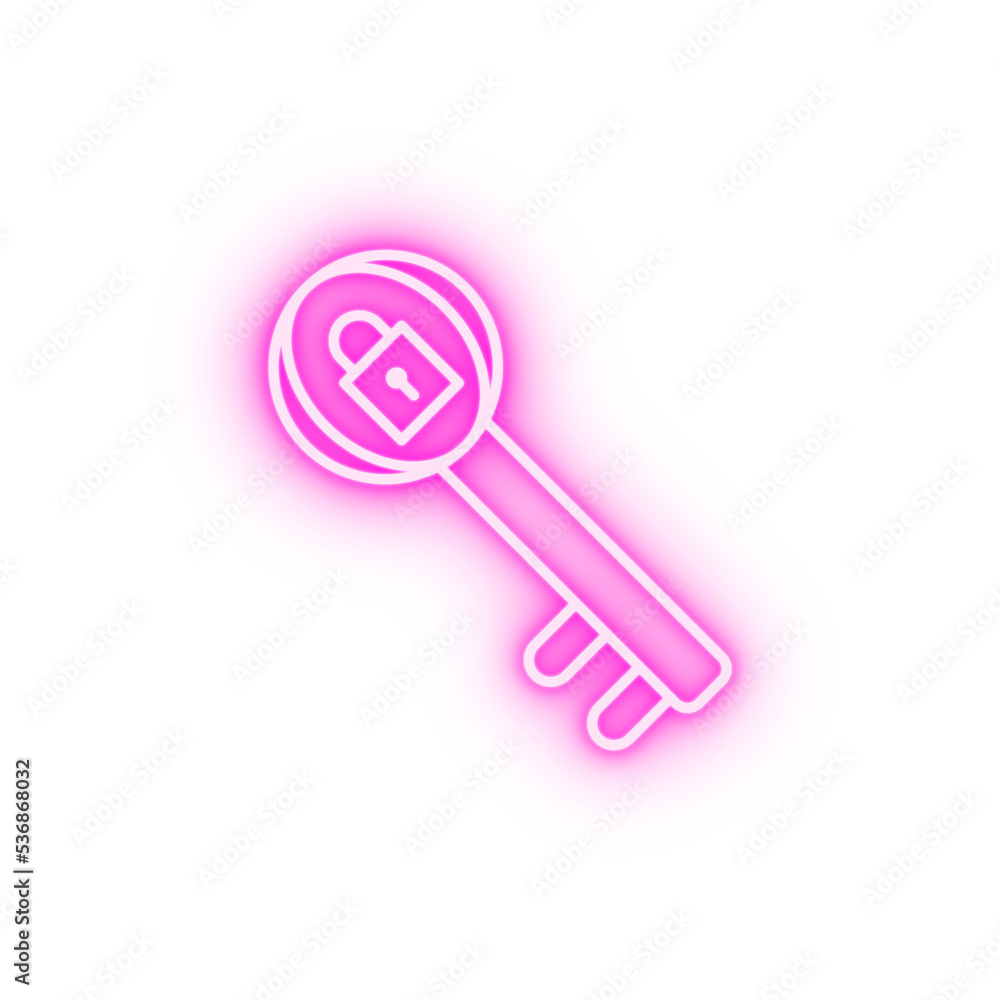 private block chain neon icon private block chain neon icon