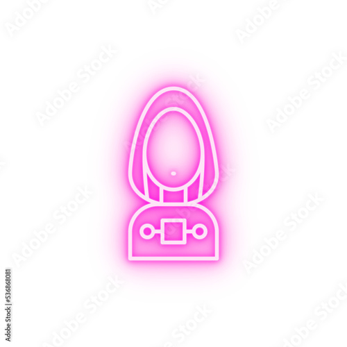 anonymity block chain neon icon