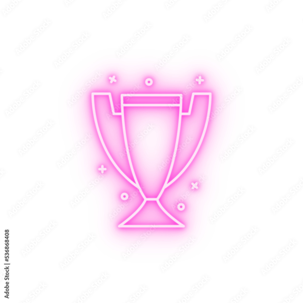 Award champion cup neon icon Award champion cup neon icon