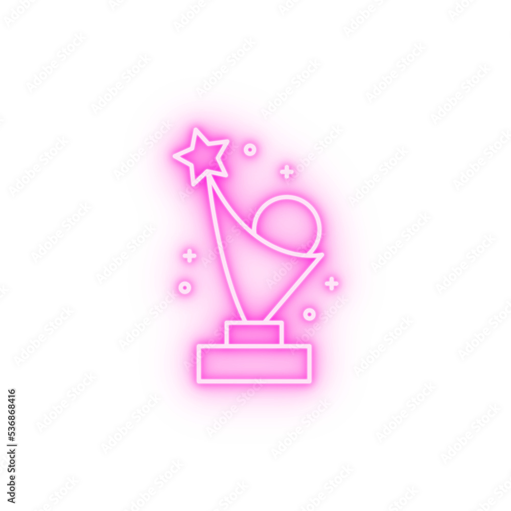 Award cup winner neon icon Award cup winner neon icon