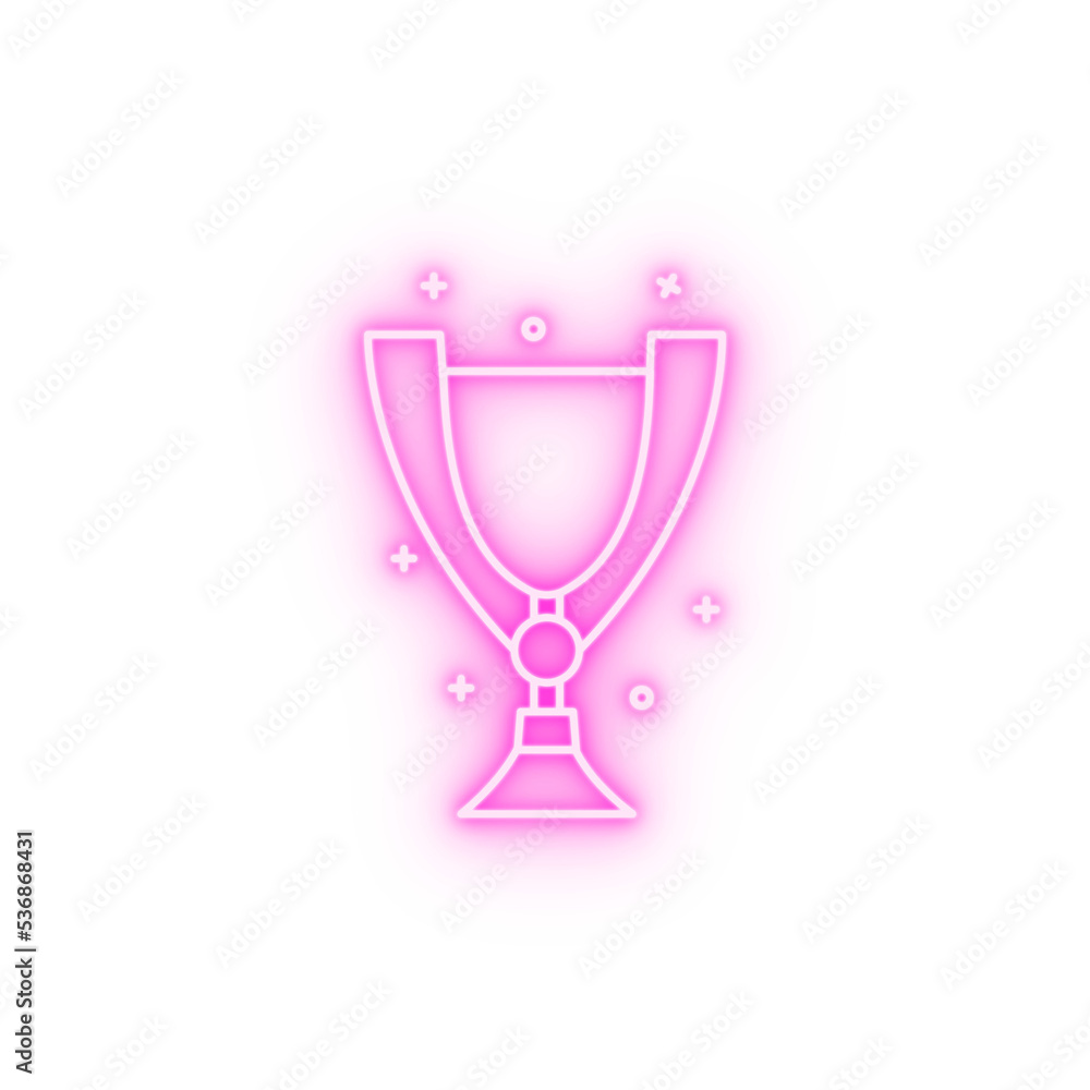 Award trophy cup neon icon Award trophy cup neon icon