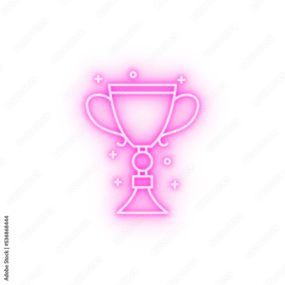 Award champion cup neon icon Award champion cup neon icon