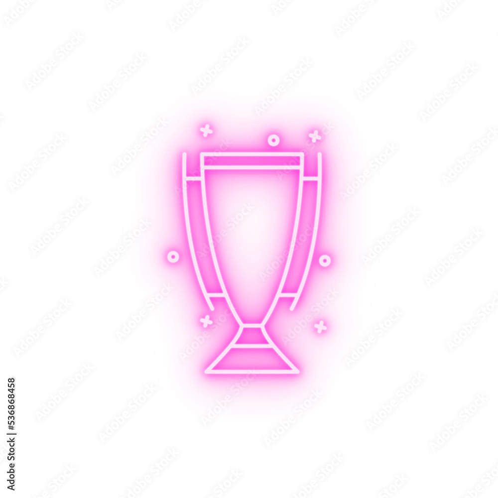 Award cup champion neon icon Award cup champion neon icon