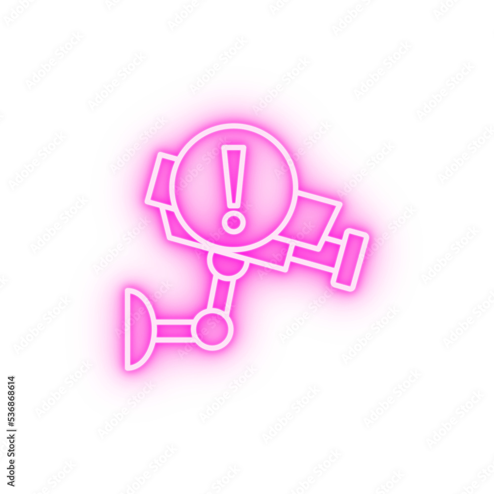 surveillance camera sign neon icon surveillance camera sign neon icon