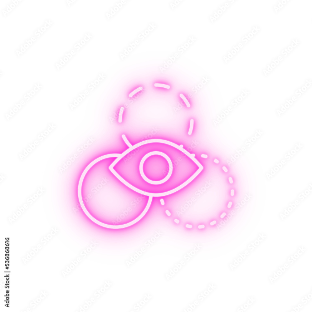 Perception augmented reality eye eclipse neon icon Perception augmented reality eye eclipse neon icon