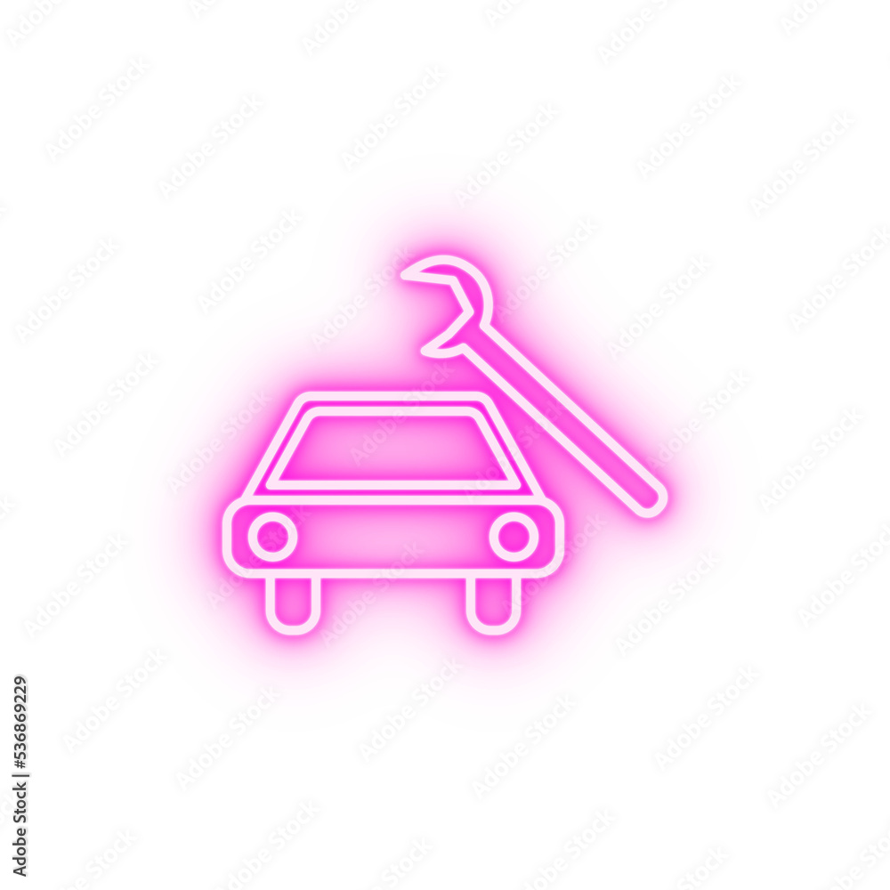 car repair sign neon icon car repair sign neon icon