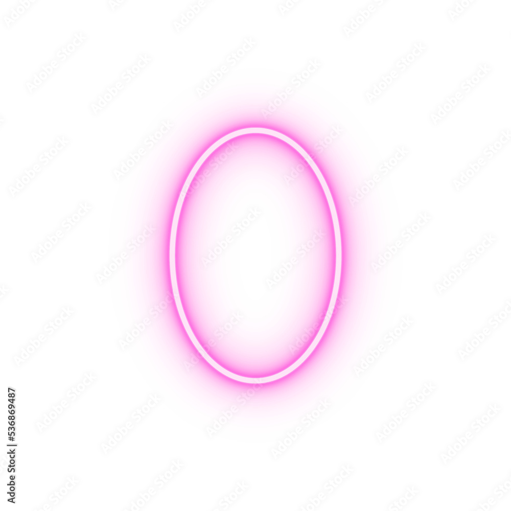 Geometric shapes ellipse neon icon Geometric shapes ellipse neon icon