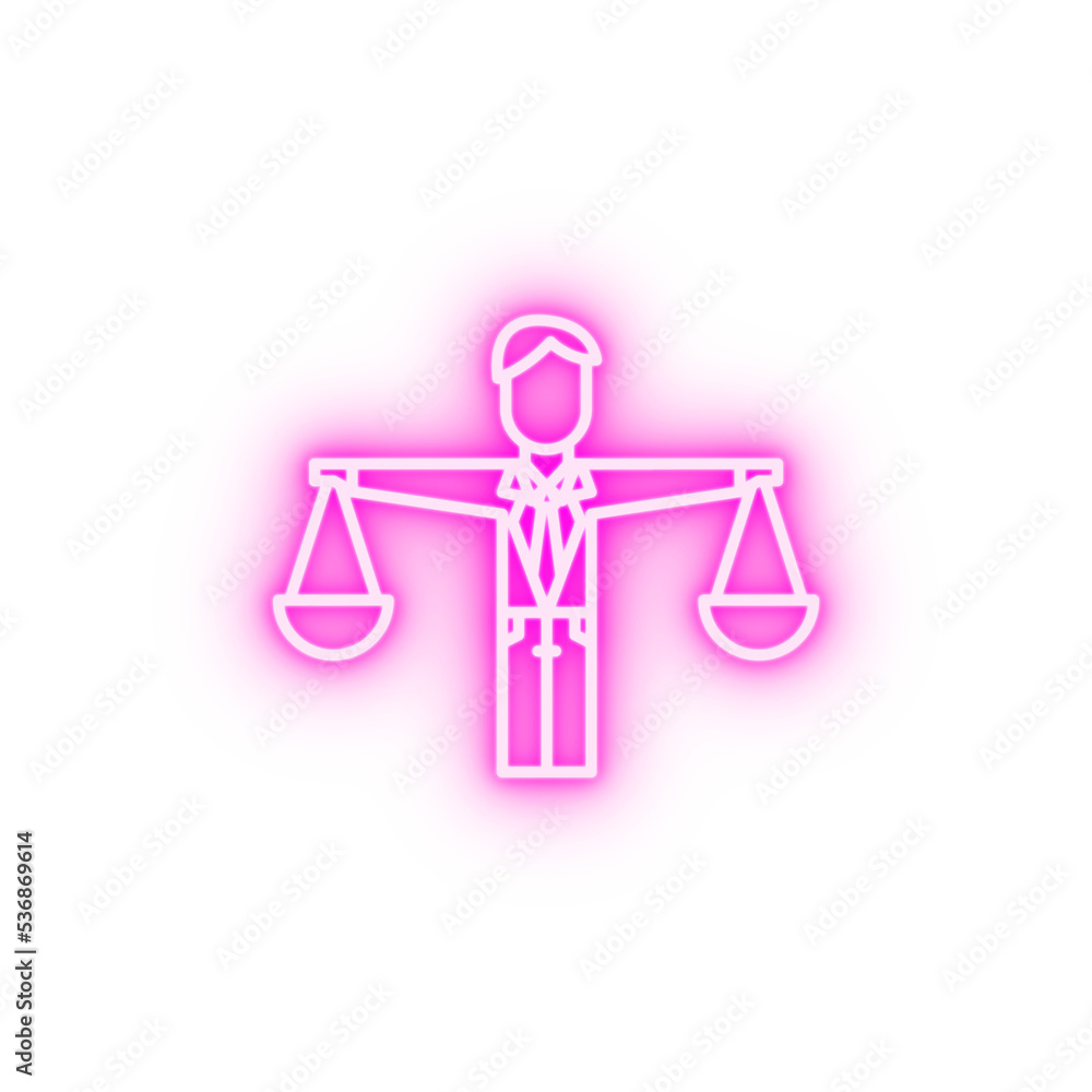 balance neon icon balance neon icon