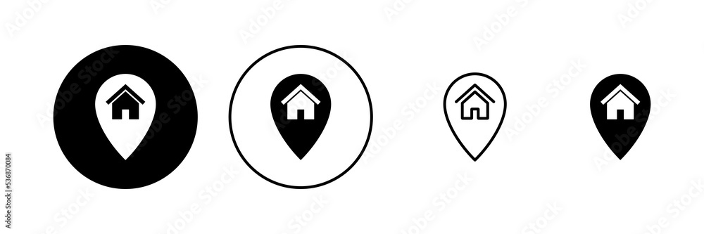 Address icon vector. home location sign and symbol. pinpoint Address icon vector. home location sign and symbol. pinpoint