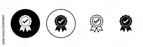 Approved icon vector. Certified Medal Icon