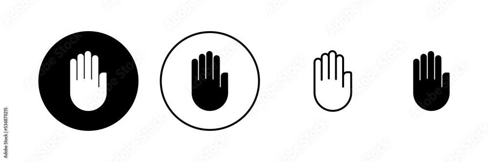 Hand icon vector. hand sign and symbol. palm Hand icon vector. hand sign and symbol. palm