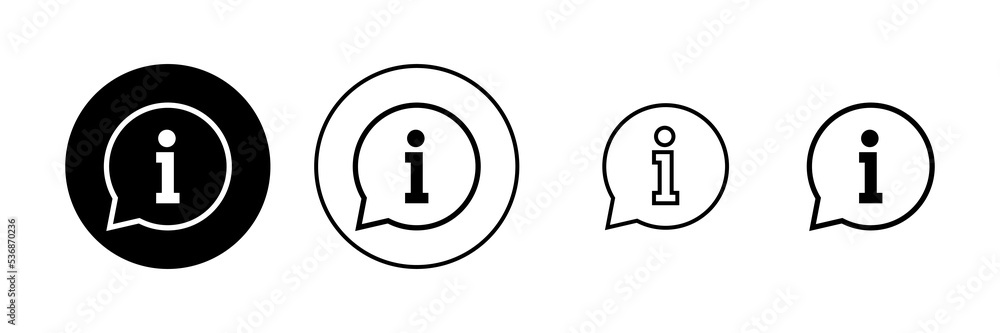 Info sign icon vector. about us sign and symbol. Faq icon Info sign icon vector. about us sign and symbol. Faq icon