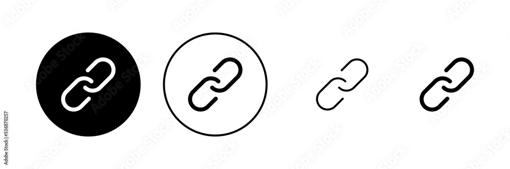 Link icon vector. Hyperlink chain sign and symbol Link icon vector. Hyperlink chain sign and symbol