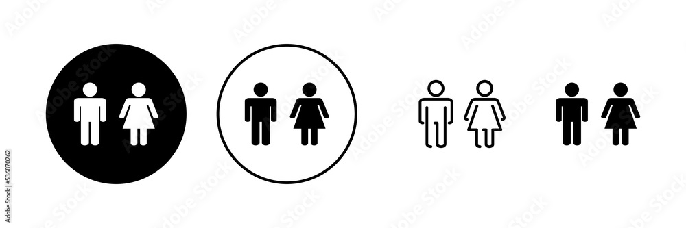 Man and woman icon vector. male and female sign and symbol. Girls and boys Man and woman icon vector. male and female sign and symbol. Girls and boys