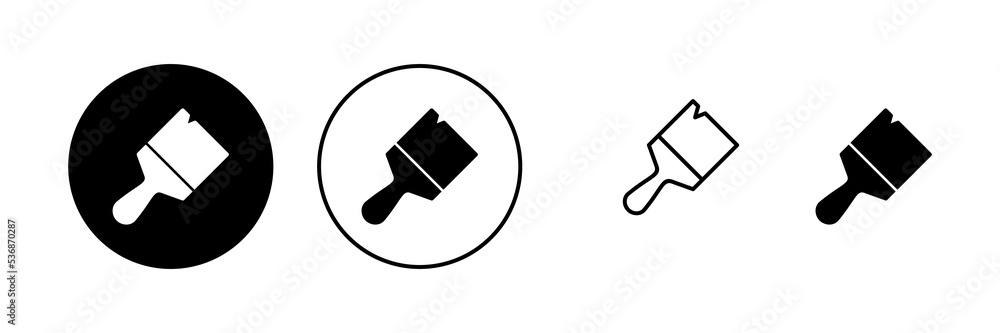 Paint icon vector. paint brush sign and symbol. paint roller icon vector Paint icon vector. paint brush sign and symbol. paint roller icon vector