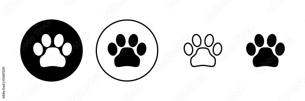 Paw icon vector. paw print sign and symbol. dog or cat paw Paw icon vector. paw print sign and symbol. dog or cat paw