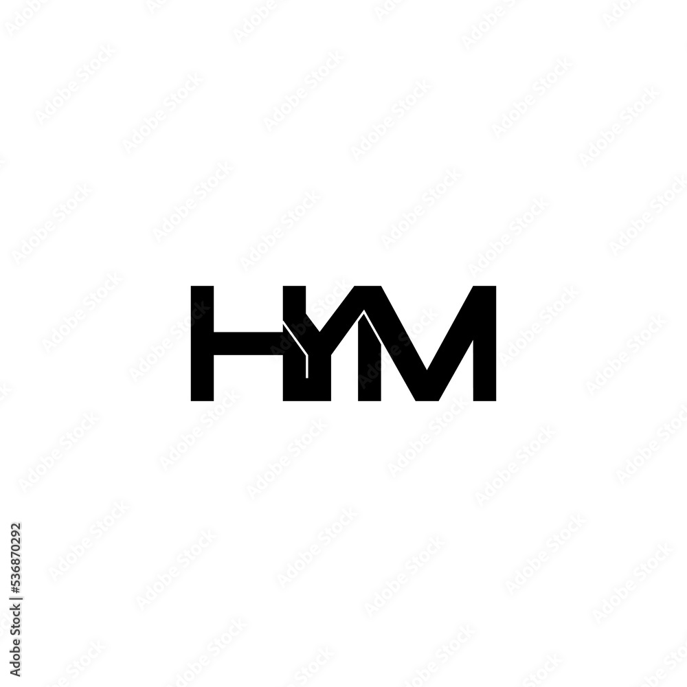 hym lettering initial monogram logo design hym lettering initial monogram logo design