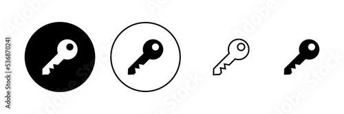 Fototapeta Naklejka Na Ścianę i Meble -  Key icon vector. Key sign and symbol.