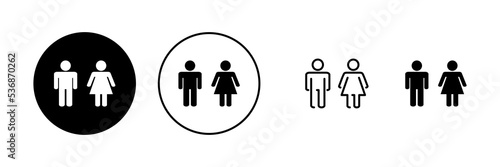 Man and woman icon vector. male and female sign and symbol. Girls and boys